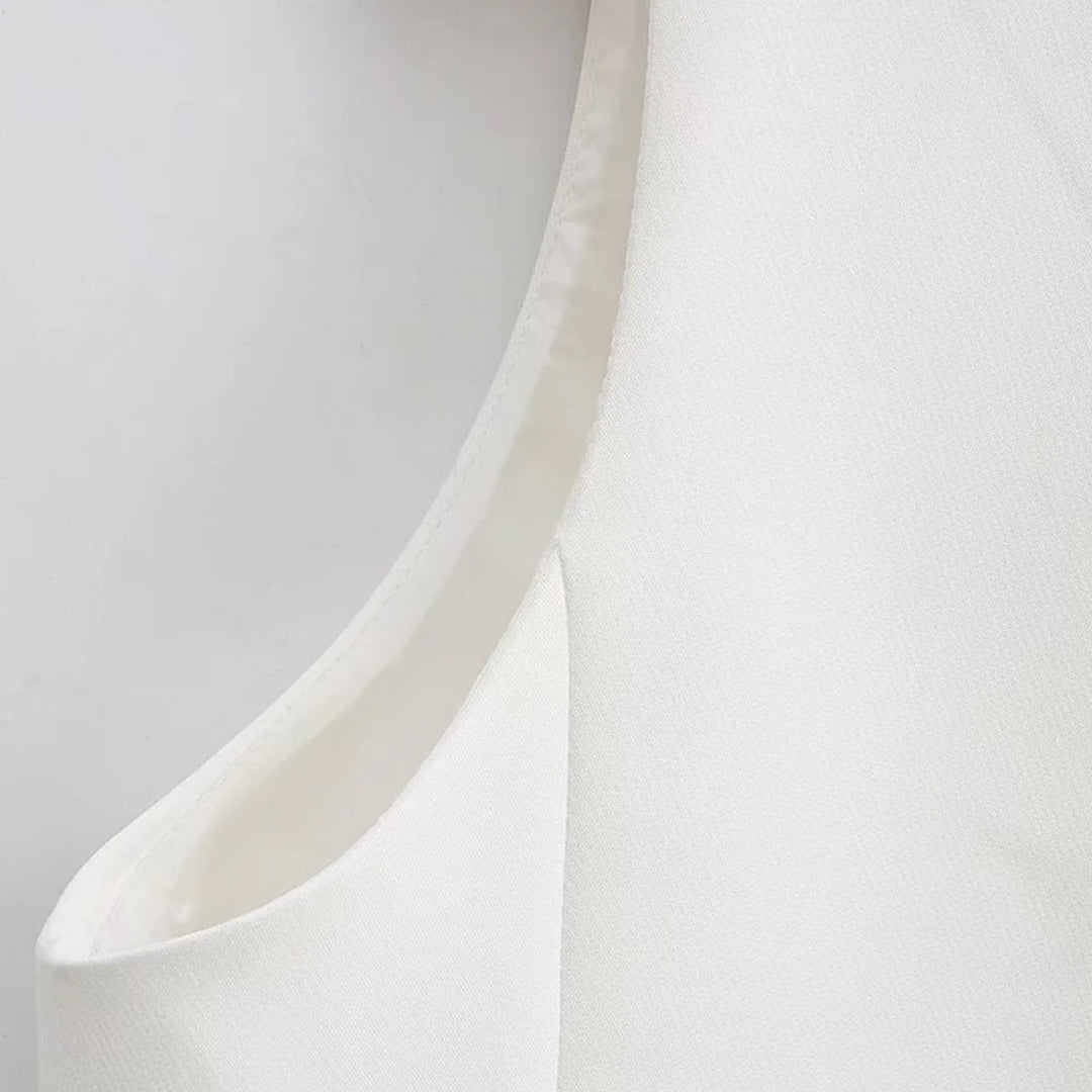 フロントボタン クロップド丈 ウエストコート ヴィンテージ Vネック