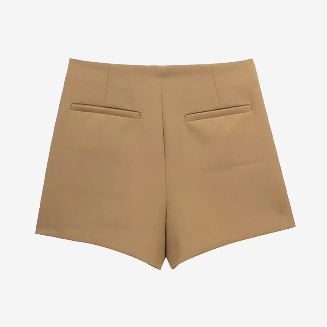 アシンメトリースコート ハイウエスト サイドジッパー