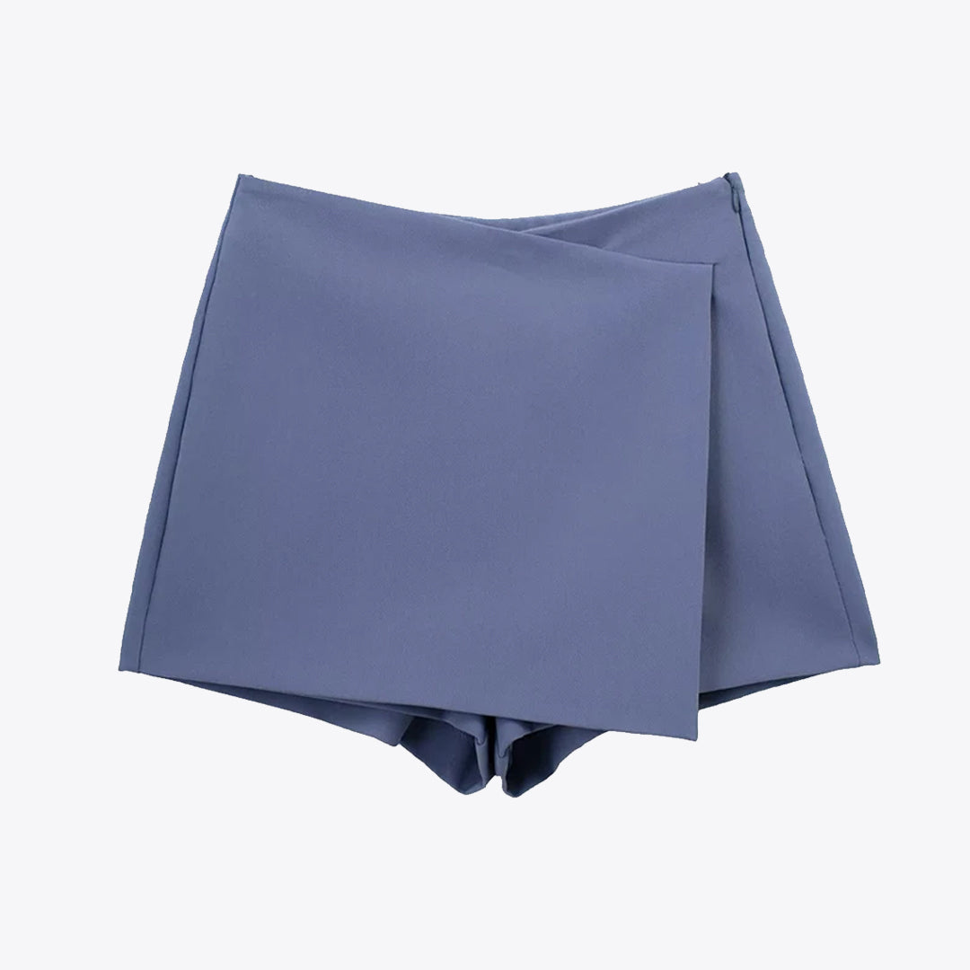 アシンメトリースコート ハイウエスト サイドジッパー