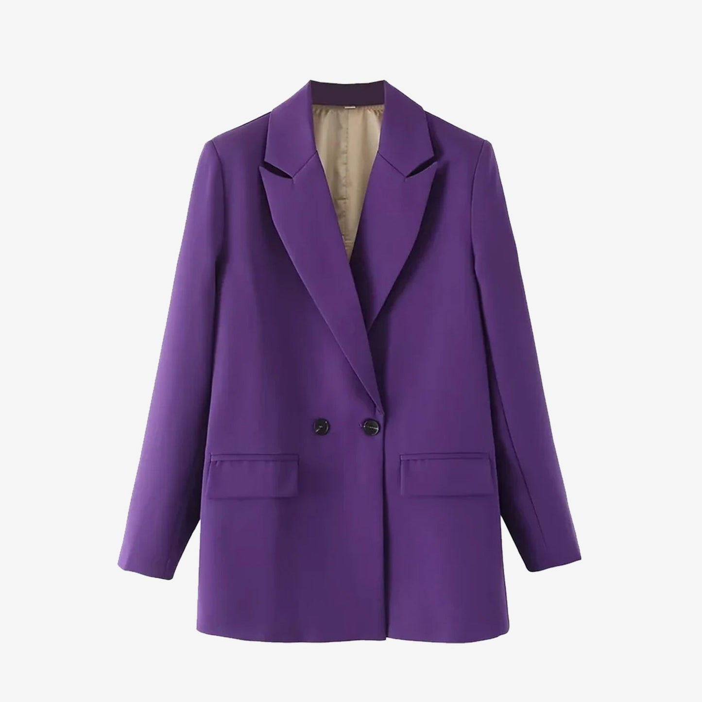 シックなレディースヴィンテージダブルブレストブレザー