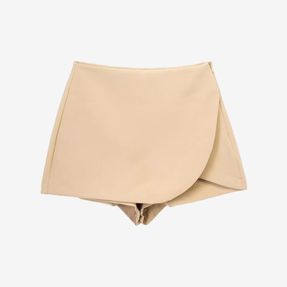 High Waist Skort with Side Zipper