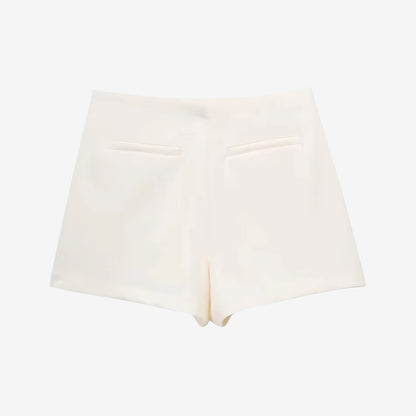 High Waist Skort with Side Zipper